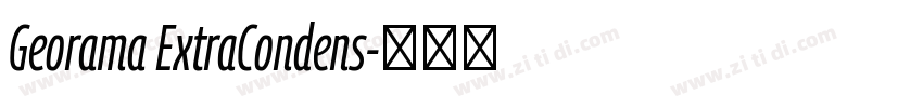 Georama ExtraCondens字体转换